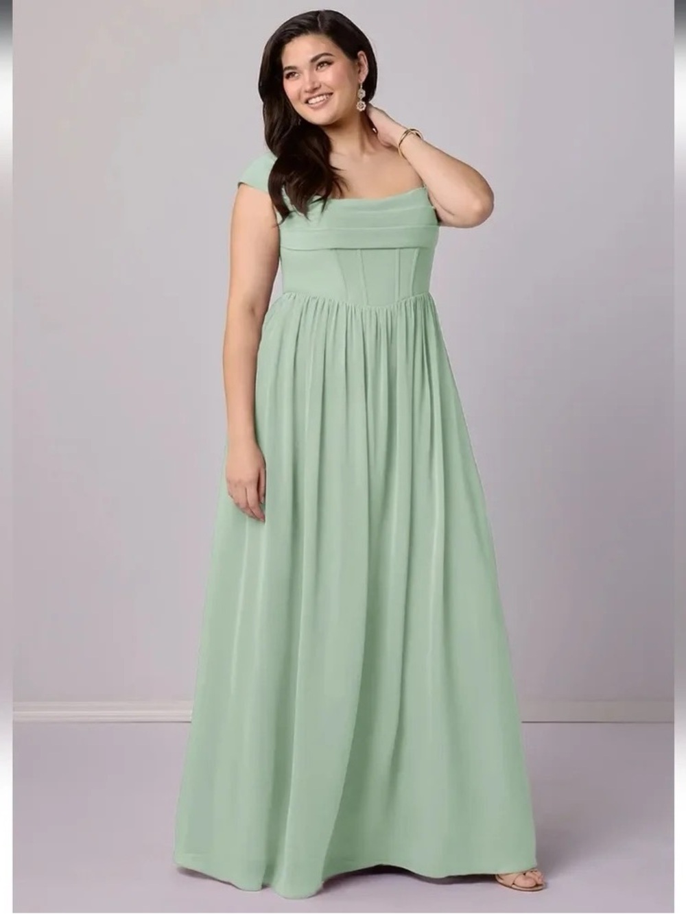 Azazie x Barbie Dark Green Bridesmaid dress A18